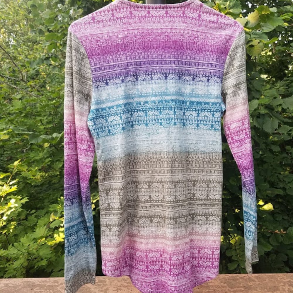 NWT Ruff Hewn Small Boho Lace Up Front Top - Picture 5 of 6